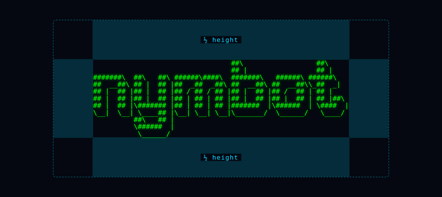 The Nymbot wordmark inside a dashed boundary, with the clear space on each side marked as half the wordmark's height.